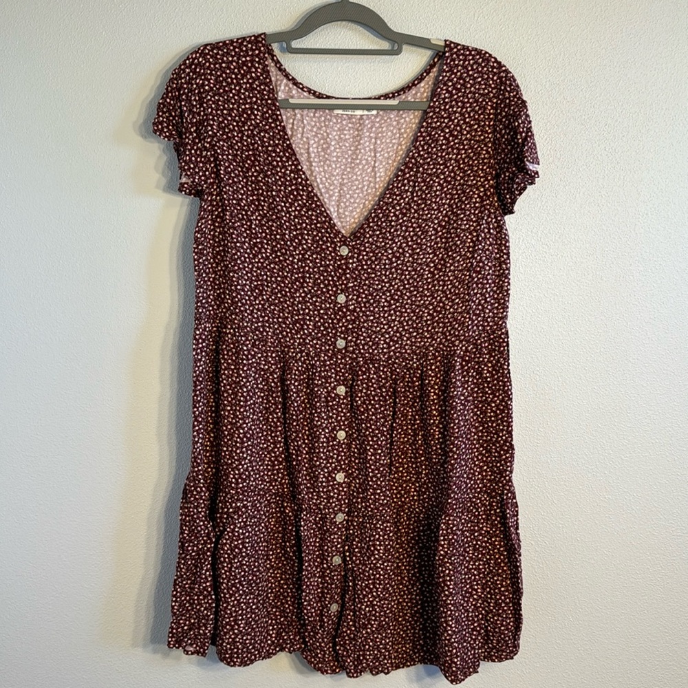 Arizona Jean Company Burgundy Floral Dress